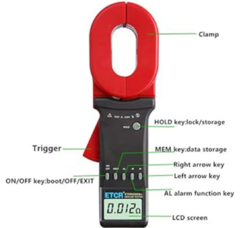 ETCR2000A+ Ground Earth Resistance ground Resistance Meter Tester